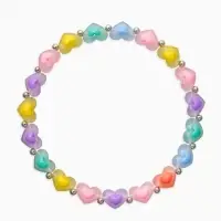 Бусы детские "Выбражулька" сердце, цветные в серебре Бусы детские "Выбражулька" сердце, цветные в серебре