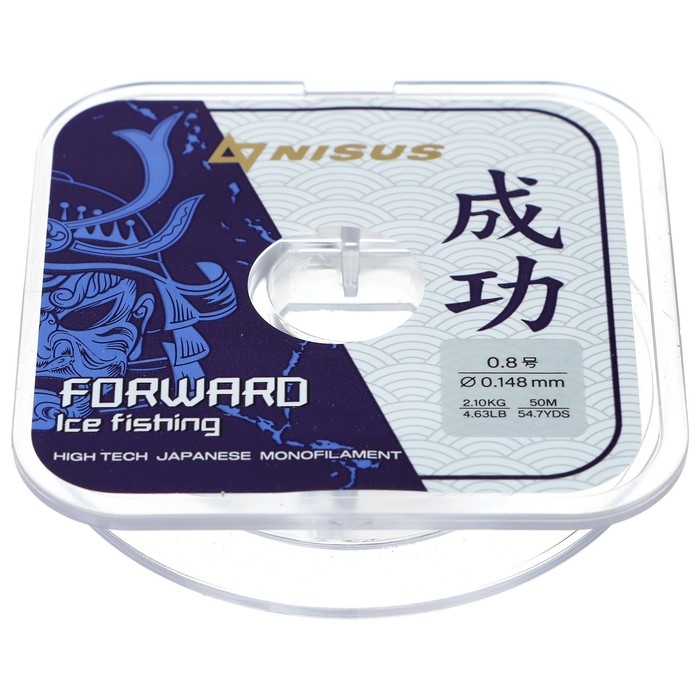 Леска Forward Ice Fishing, диаметр 0.148 мм, тест 2.1 кг, 50 м, Nylon Transparent Nisus Леска Forward Ice Fishing, диаметр 0.148 мм, тест 2.1 кг, 50 м, Nylon Transparent Nisus