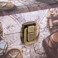 Шкатулка дерево "Карта и компас" набор 3 шт 8,5х12х8,5 12,5х15х11,5 18х15,5х13 см