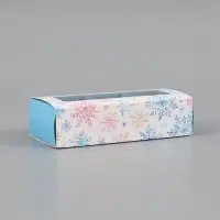 Коробка для 3 конфет &laquo;Снежинки&raquo;, 13.3&times;3.3&times;5.8 см