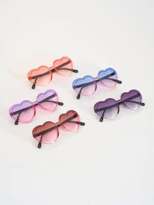 Карнавальные очки "Сердце" градиент, цвета МИКС