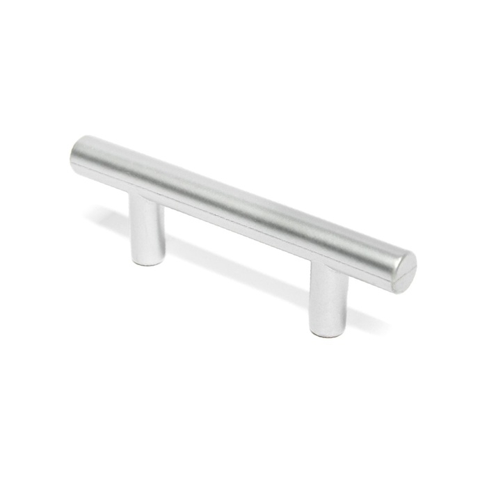 Ручка-рейлинг ТУНДРА HARLOW, пластик, d=12 мм, м/о 64 мм, цвет матовый хром, 4 шт