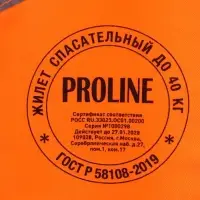 Спасательный жилет до 40 кг, р. 32-40, детский, оранжевый