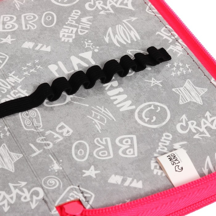 Пенал 2 секции 110*190 ткань ПКТ 11-42 Пенал 2 секции 110*190 ткань ПКТ 11-42 "Чёрный-ярко-розовый" 56330