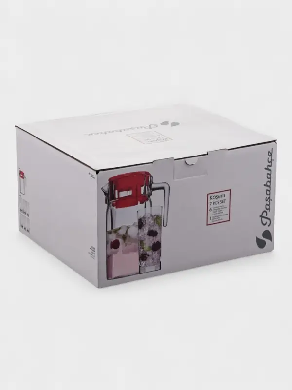 Набор питьевой стеклянный Kosem, 7 предметов: кувшин 1.5 л, стаканы 300 мл, 6 шт.