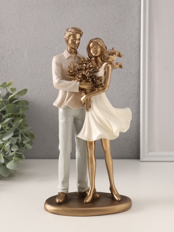 Сувенир полистоун  Сувенир полистоун "Букет для любимой" 12,5х7,5х25,5 см