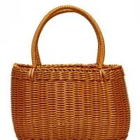 Корзина пластик 32 х 25 х 21 см, ручка17 см коричневый