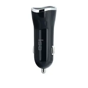 Автомобильное зарядное устройство с кабелем USB на Type-C + 2 USB 2.4A AZ14 ISA черное