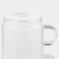 Кружка Magistro &laquo;Боттом&raquo;, 450 мл, 9.5&times;8 см штабелируемая, боросиликатное стекло, прозрачная