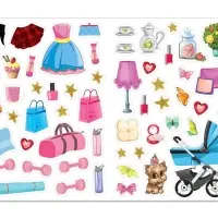 Книги с наклейкам &laquo;Наряди куколку. Для малышей&raquo;, набор 4 шт. по 12 стр.