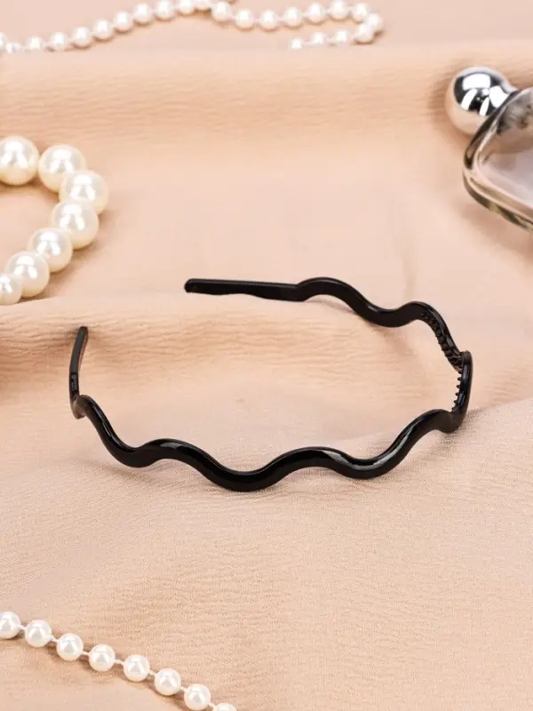 Ободок для волос «Классика галант», волна объём, 0.6 см, чёрный Ободок для волос «Классика галант», волна объём, 0.6 см, чёрный