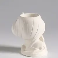 Ваза &laquo;Девушка с длинными волосами&raquo;, 6&times;8&times;9 см, гипс, белая