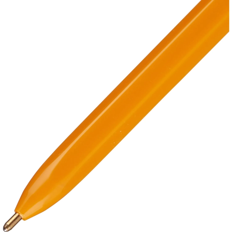 Ручка шариковая неавтомат. Школьник, цв чернил синий 1мм, оранж корп