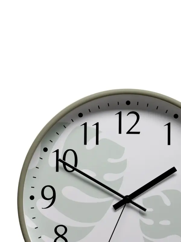 Часы настенные классические &laquo;Папоротник&raquo;, бесшумные, плавный ход, d=30 см, от батарейки 1&times;АА