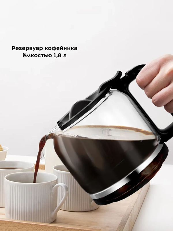 Капельная кофеварка электрическая 900Вт КТ-7181 Капельная кофеварка электрическая 900Вт КТ-7181