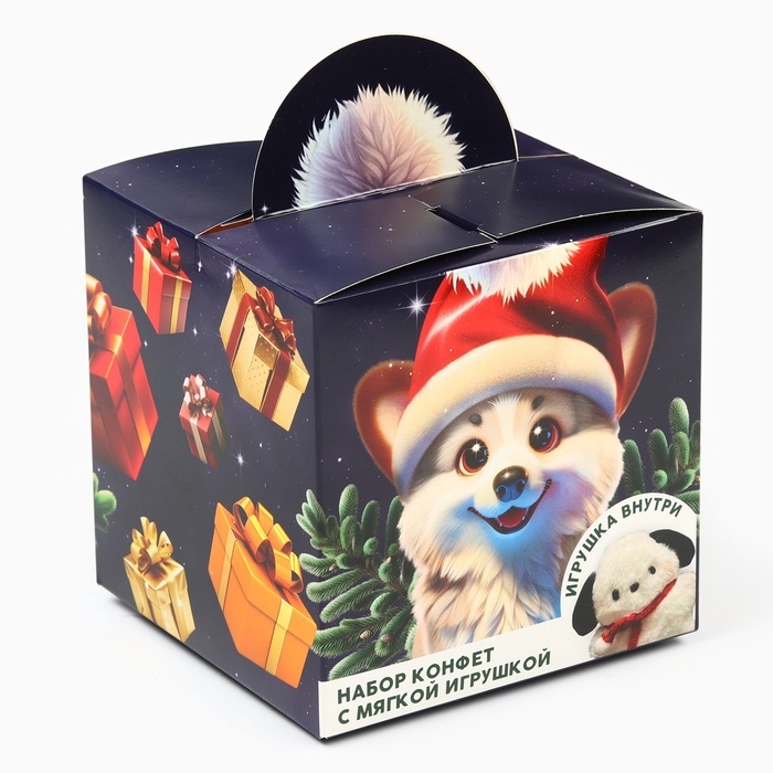 Набор конфет с игрушкой Набор конфет с игрушкой "С новым годом: корги", 250 г