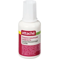 Корректирующая жидкость Attache 20мл, на быстросохнущей основе, губка