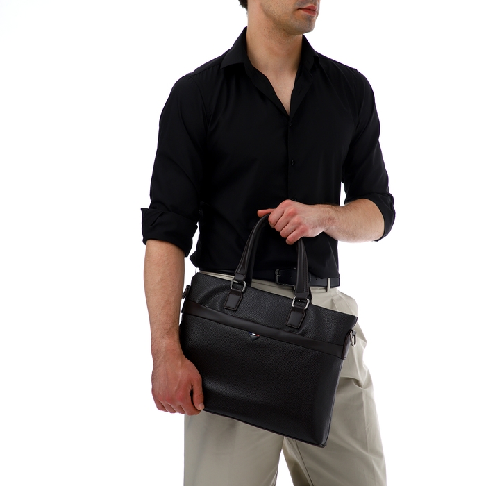 Сумка мужская деловая TEXTURA, 2 наружных кармана, цвет коричневый Сумка мужская деловая TEXTURA, 2 наружных кармана, цвет коричневый