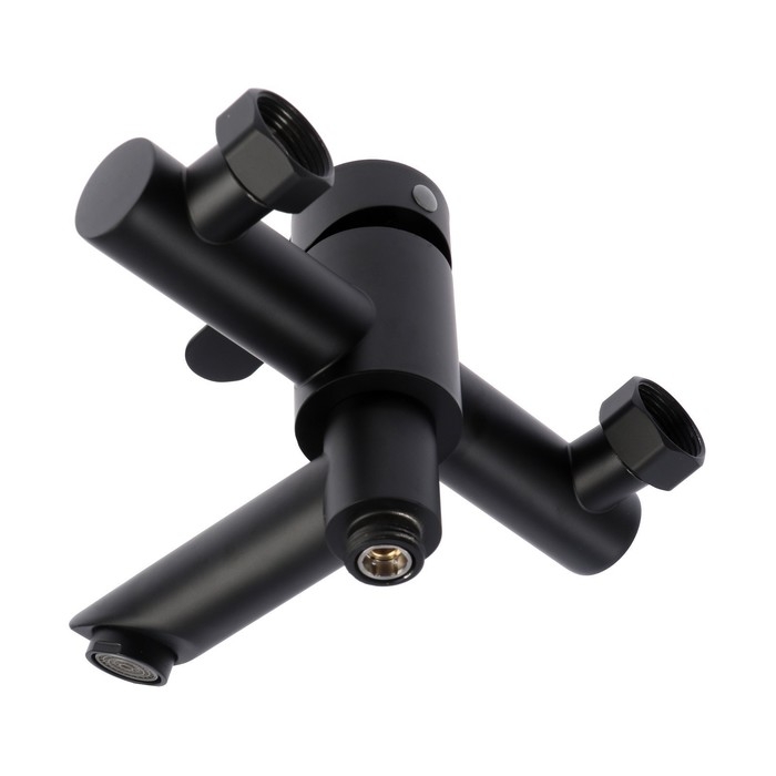 Смеситель для ванны ZEIN Z2649F, короткий излив, душевой набор, нержавеющая сталь, черный Смеситель для ванны ZEIN Z2649F, короткий излив, душевой набор, нержавеющая сталь, черный