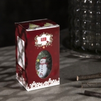 Светодиодная фигура «Фонарь со снеговиком» 6 × 13 × 6 см, пластик, батарейки AG13х3 (в комплекте), свечение тёплое белое