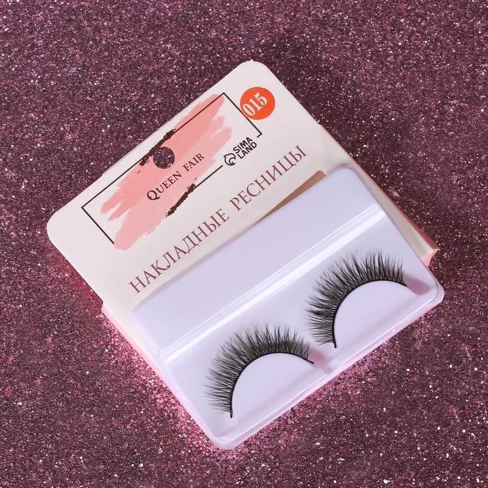 Ресницы накладные «Взгляд», 11 мм, без клея, цвет чёрный Ресницы накладные «Взгляд», 11 мм, без клея, цвет чёрный