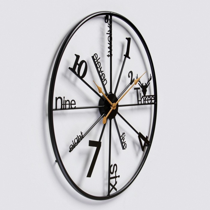 Часы настенные, серия: Лофт, Часы настенные, серия: Лофт, "Рединг", бесшумные, d-59 см