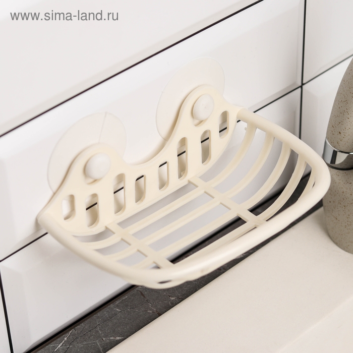 Мыльница на присосках, 16×10×6 см, цвет МИКС Мыльница на присосках, 16×10×6 см, цвет МИКС