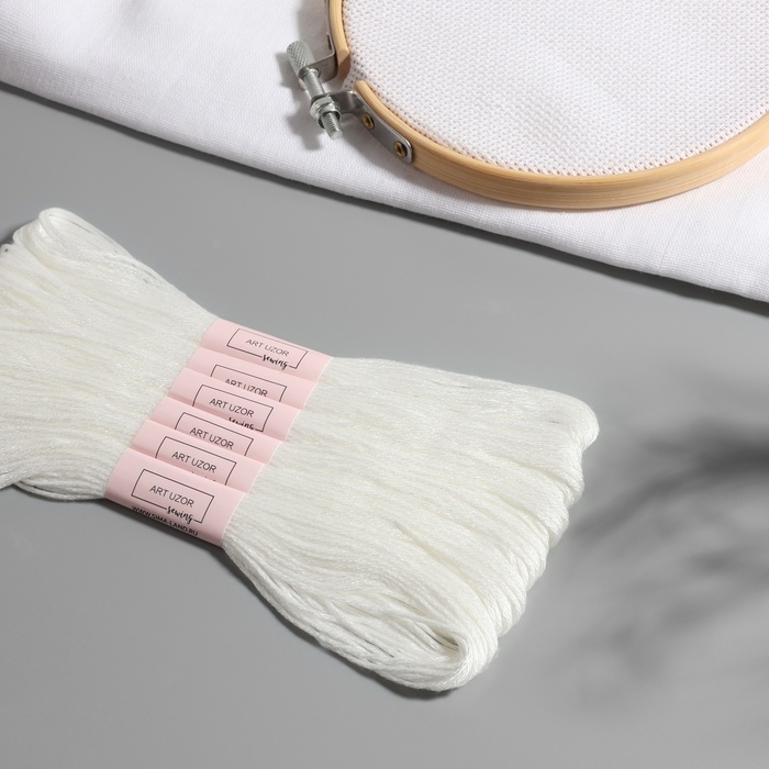 Нитки мулине «Blanc», 8 ± 1 м, 6 шт, цвет белый Нитки мулине «Blanc», 8 ± 1 м, 6 шт, цвет белый