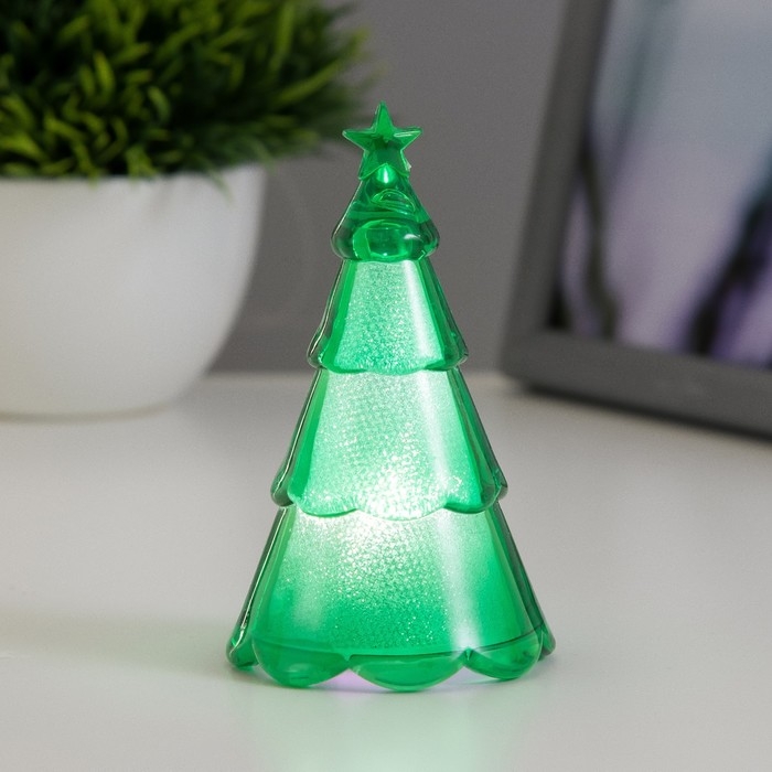 Ночник Ночник "Елочка" LED 1Вт RGB 3хLR44 5х5х9см RISALUX