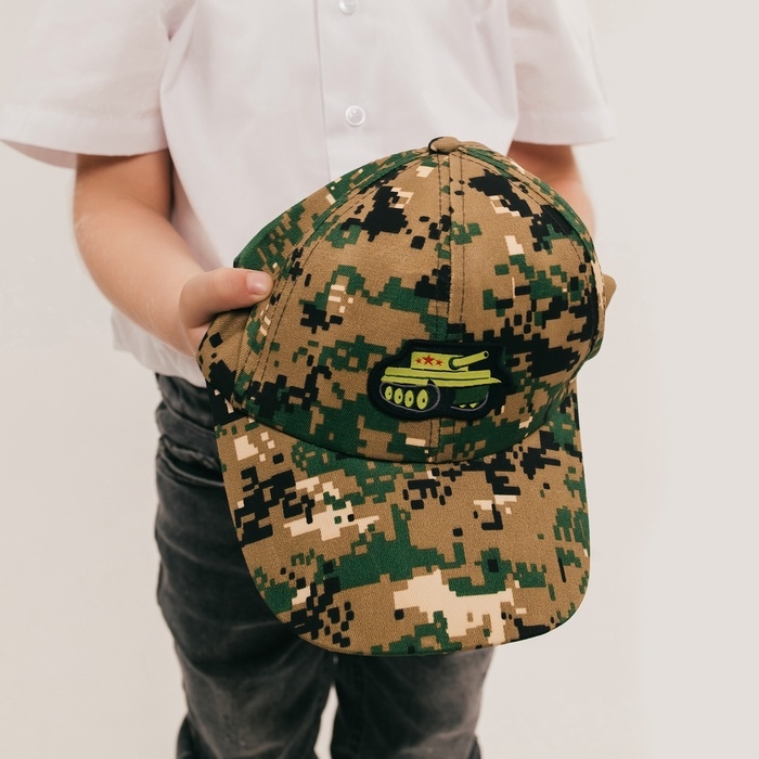 Карнавальная кепка «Военный», нашивка-танк, р. 52–54 Карнавальная кепка «Военный», нашивка-танк, р. 52–54