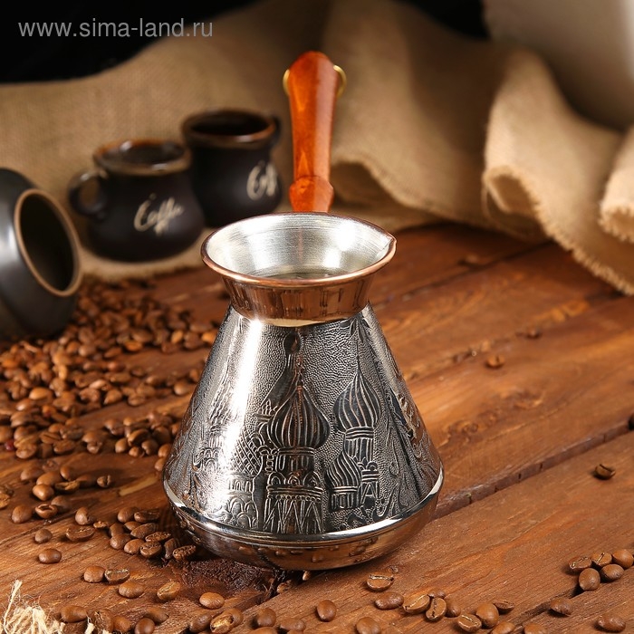 Турка для кофе медная «Москва Златоглавая», 0,75 л Турка для кофе медная «Москва Златоглавая», 0,75 л
