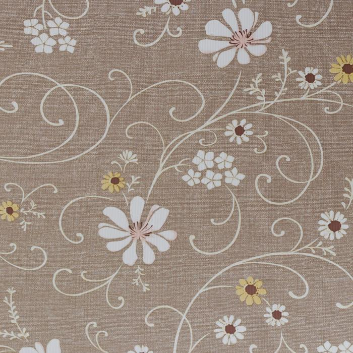 Клеёнка на стол «Ромашковое поле», на тканевой основе, ширина 137 см, рулон 20 метров, толщина 0,25 мм, цвет коричневый Клеёнка на стол «Ромашковое поле», на тканевой основе, ширина 137 см, рулон 20 метров, толщина 0,25 мм, цвет коричневый