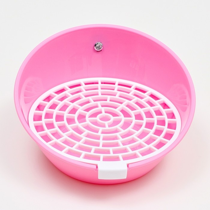 Туалет круглый для грызунов Туалет круглый для грызунов "Пижон", 25 х 23,5 х 12 см, розовый