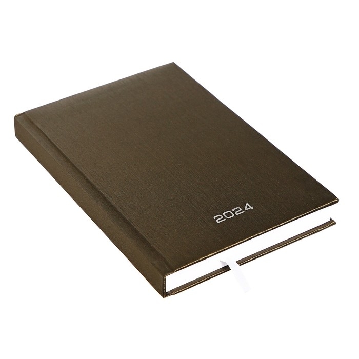 Ежедневник датированный 2024 года, А5, 176 листов, Attomex.Regent, обложка бумвинил, ляссе, блок 70 г/м2, коричневый Ежедневник датированный 2024 года, А5, 176 листов, Attomex.Regent, обложка бумвинил, ляссе, блок 70 г/м2, коричневый