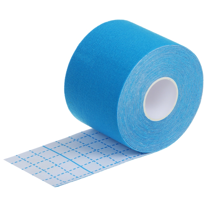 Кинезиотейп ONLYTOP, 5 см х 5 м, цвет голубой Кинезиотейп ONLYTOP, 5 см х 5 м, цвет голубой