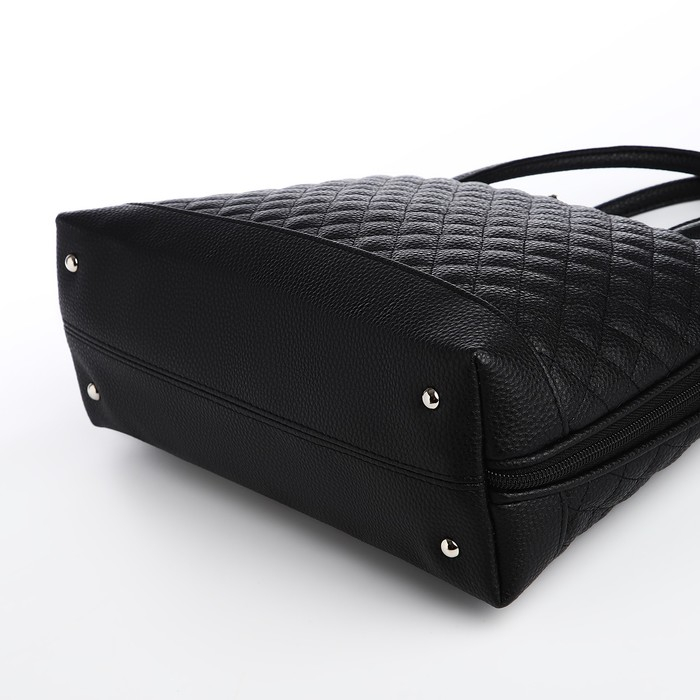 Сумка женская TEXTURA, тоут, средний размер, цвет чёрный