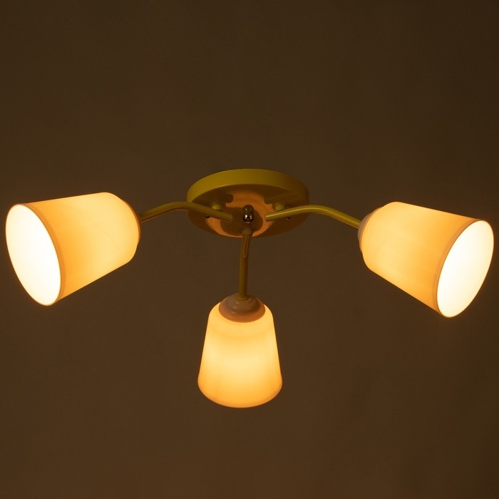 Люстра "Онлайн" (цил.) 3х15Вт Е27 МОДЕЛЬ:BR 00294 желтый 50х50х15см