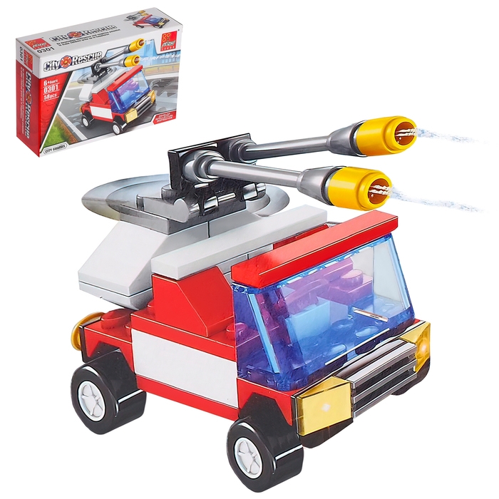 Конструктор «Пожарная охрана», 48-59 деталей, МИКС Конструктор «Пожарная охрана», 48-59 деталей, МИКС