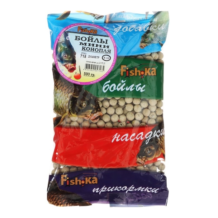 Бойлы Fish.ka, мини конопля, 8-10 мм, 500 г Бойлы Fish.ka, мини конопля, 8-10 мм, 500 г