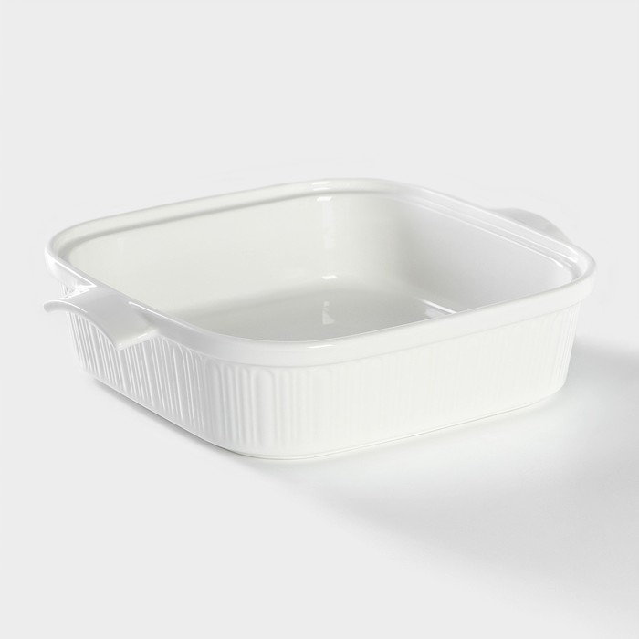 Мармит из жаропрочной керамики квадратный Magistro «Бланш», 2,2 л, 27,5×23,2×12 см Мармит из жаропрочной керамики квадратный Magistro «Бланш», 2,2 л, 27,5×23,2×12 см