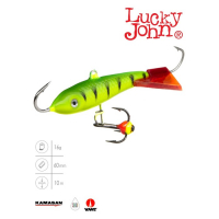 Балансир Lucky John CLASSIC 6 + тройник, 6 см, цвет 36RT блистер