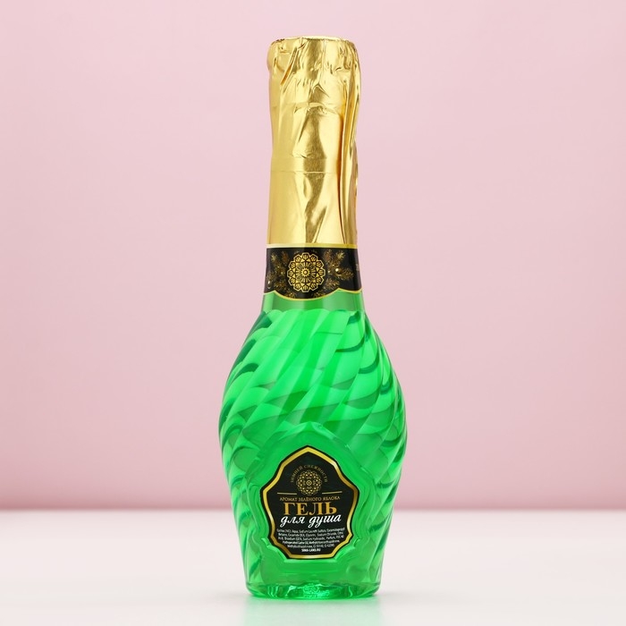 Гель для душа во флаконе мондоро «Богатства и успеха в Новом Году», 250 мл, аромат зеленого яблока, ЧИСТОЕ СЧАСТЬЕ