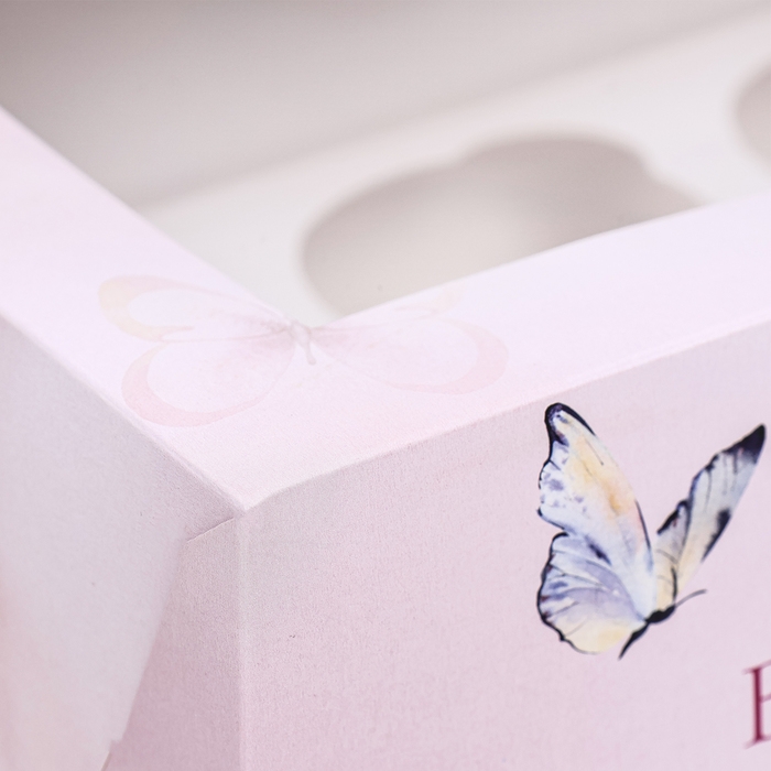 Коробка для 6 капкейков с окном ,  Коробка для 6 капкейков с окном , "Вдохновения", 25 х 17 х 10 см