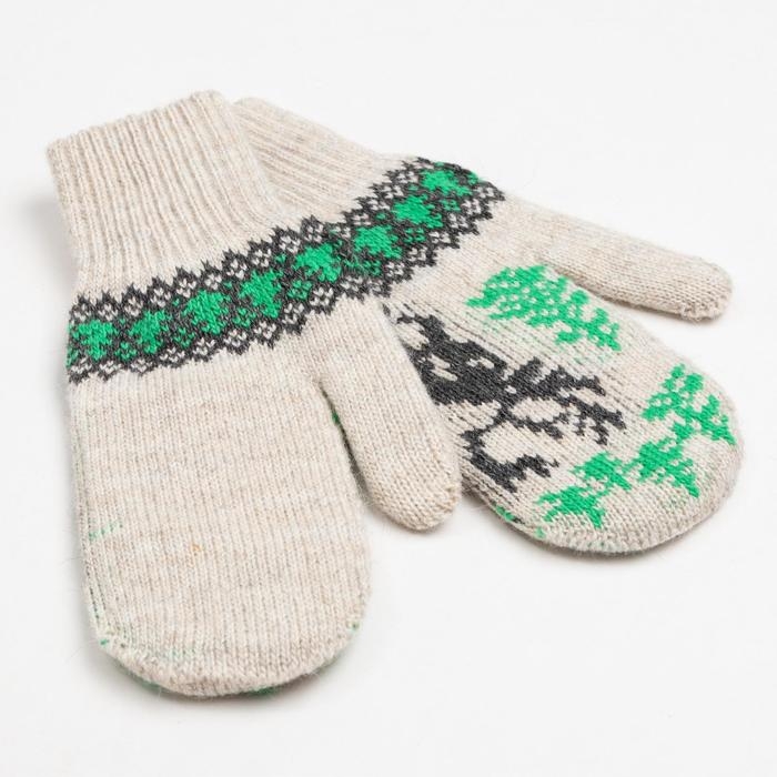 Варежки женские М21 цвет бежевый, р-р 18 Варежки женские М21 цвет бежевый, р-р 18