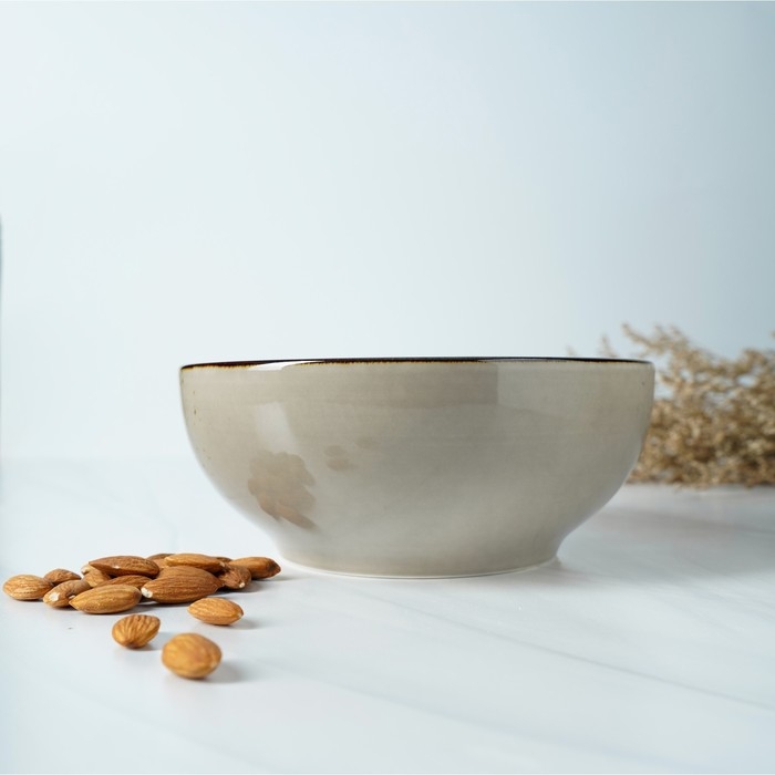 Салатник фарфоровый Magistro «Церера», 1,1 л, 18,5×7,5 см, цвет коричневый Салатник фарфоровый Magistro «Церера», 1,1 л, 18,5×7,5 см, цвет коричневый