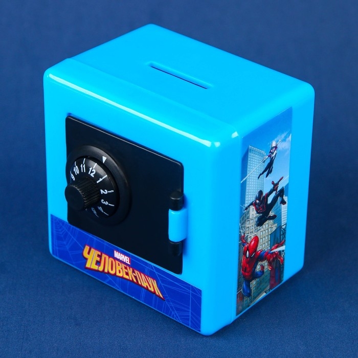 Копилка сейф, 8,8 см х 7,5 см х 8,8 см Копилка сейф, 8,8 см х 7,5 см х 8,8 см "Спайдер-мен", Человек-паук