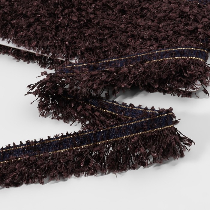 Тесьма декоративная «Твидовая», односторонняя, 35 мм, 5 ± 0,5 м, цвет коричневый Тесьма декоративная «Твидовая», односторонняя, 35 мм, 5 ± 0,5 м, цвет коричневый