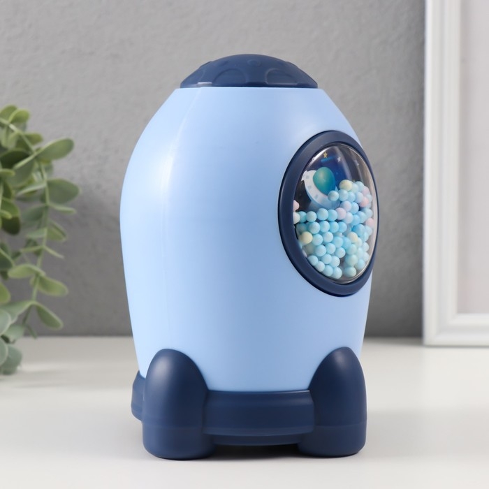 Копилка пластик  Копилка пластик "Ракета" сейфовый замок МИКС 9,5х9,5х16,5 см