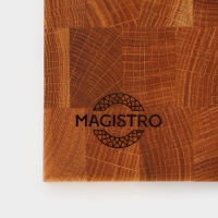 Доска разделочная Magistro premium, торцевая ясень, 30×20×2,5 см, в крафтовой коробке