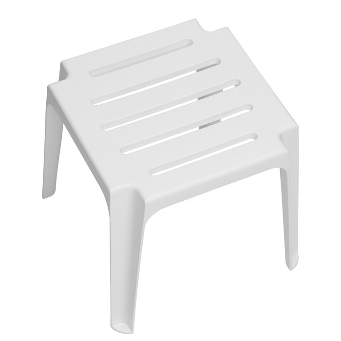 Столик к шезлонгу белый, 48 х 48 х 43 см Столик к шезлонгу белый, 48 х 48 х 43 см